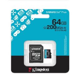 Карта памяти micro Kingston Canvas Go! Plus 64 ГБ